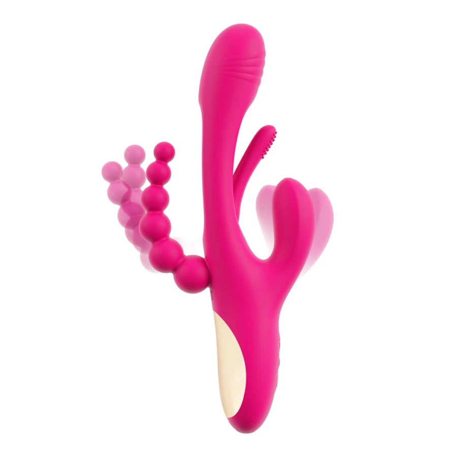 Triple vibro avec langue oscillante - Sweet Smile