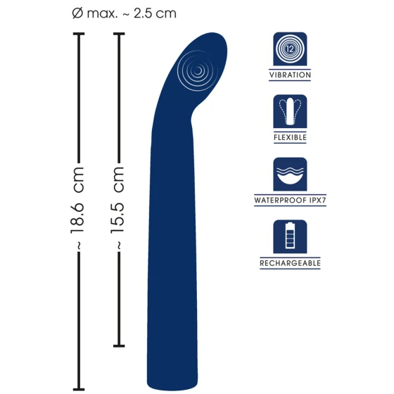 Vibro point G flexible 18,6 x 2,5 cm - Sweet Smile