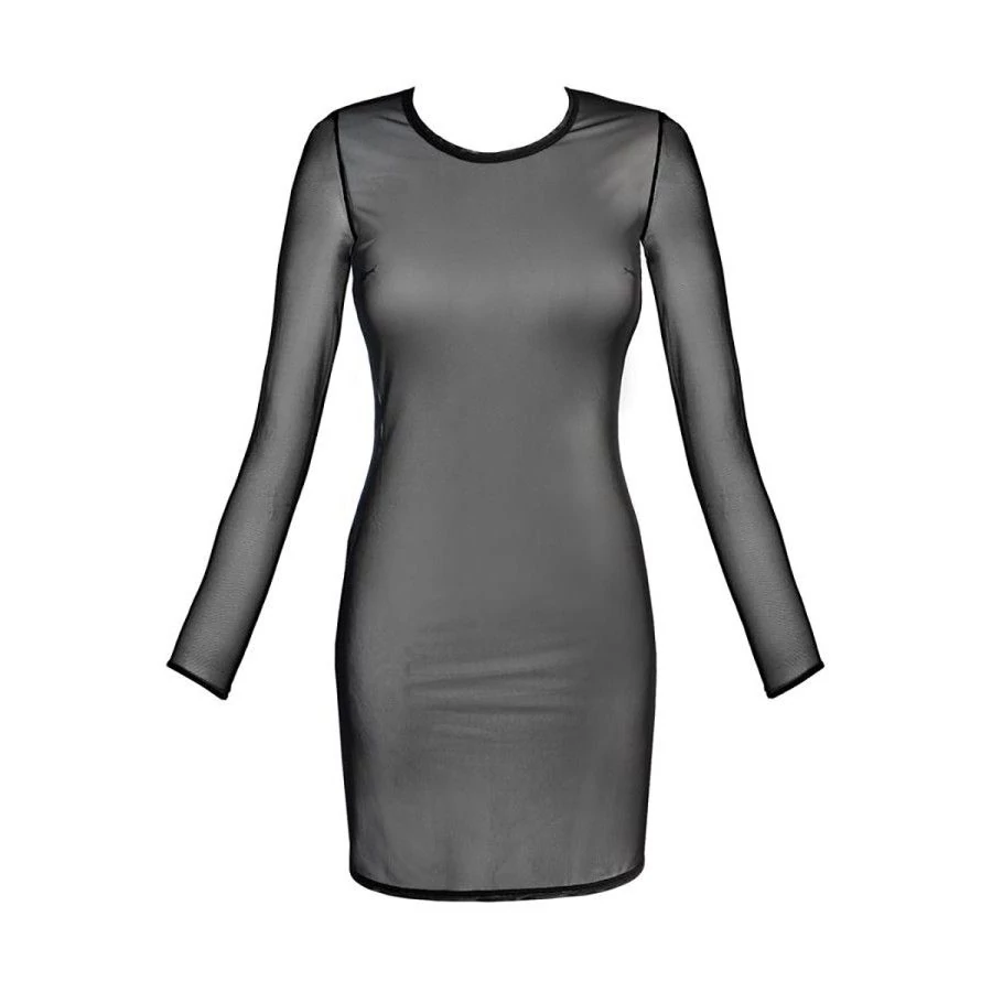 Robe tulle noir V-10639 - Axami