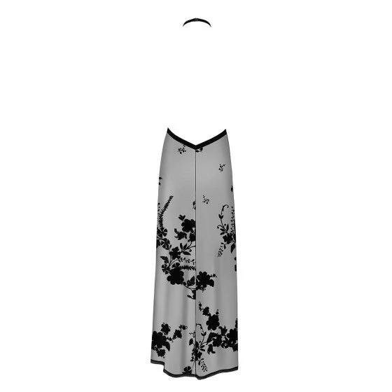 Robe longue dos nu Divinity F312 tulle floqué