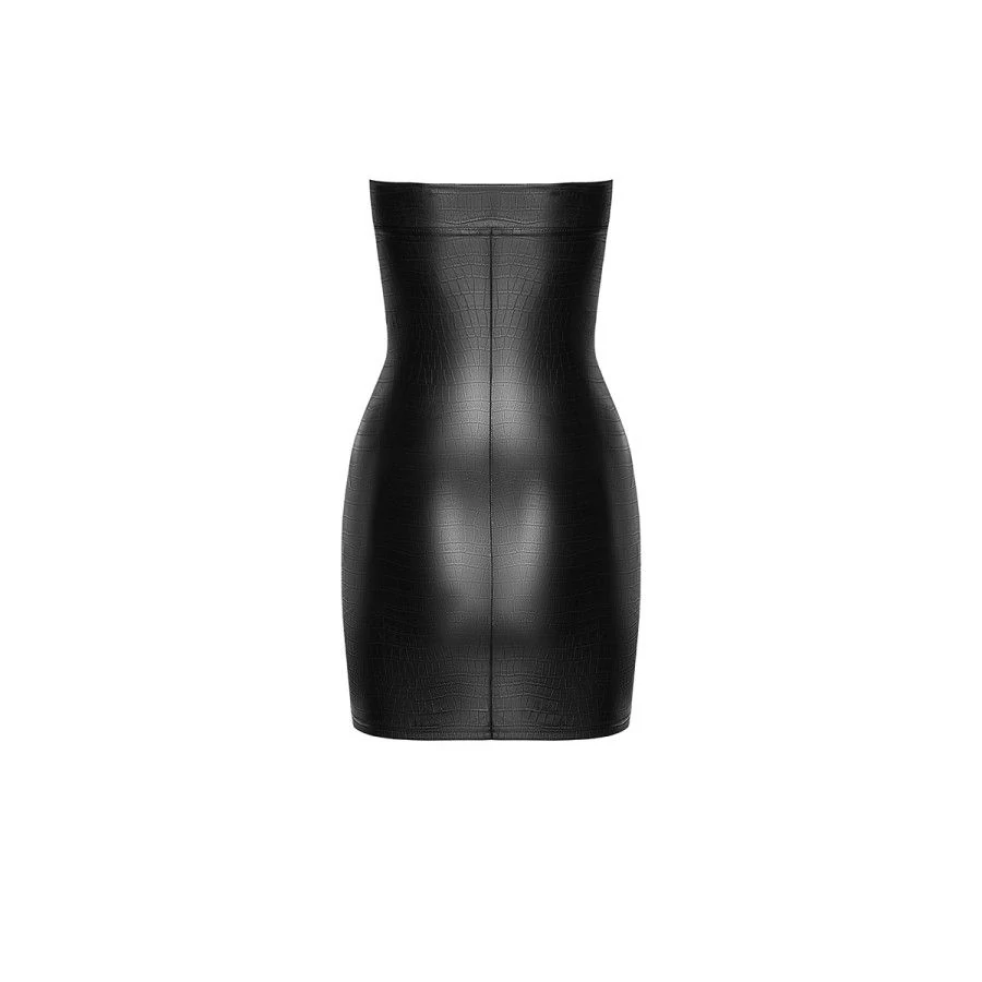 Mini robe bustier Wild F317 wetlook effet croco