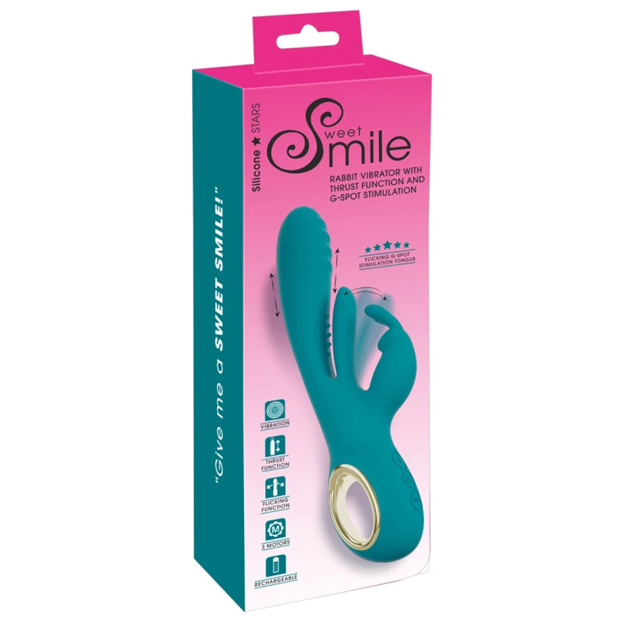 Vibro Rabbit avec va-et-vient et stimulation point G - Sweet Smile