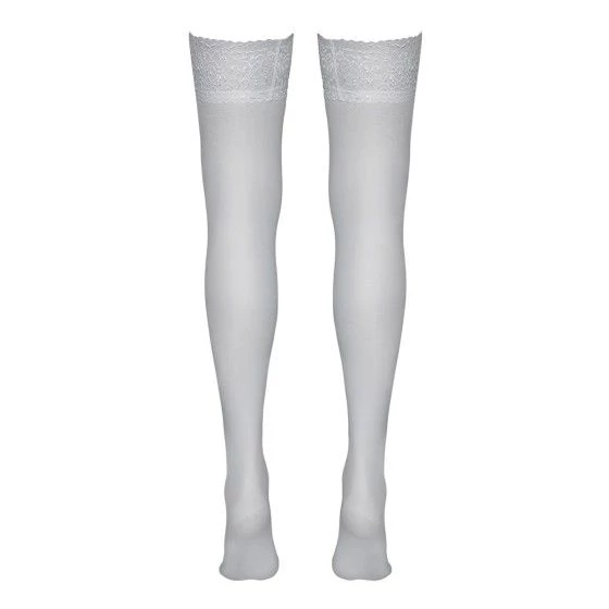Bas autofixants blanc - Cotelli Legwear