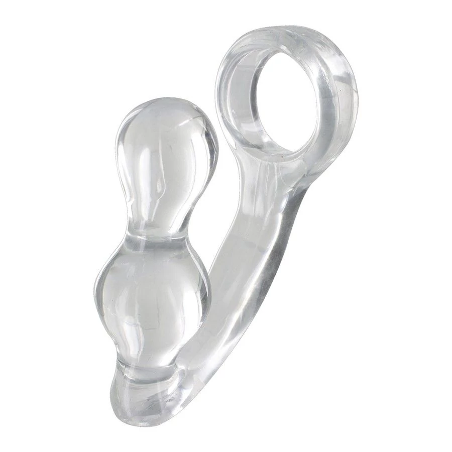 Stimulateur de prostate et cockring transparent Stimulateur de prostate et cockring transparent