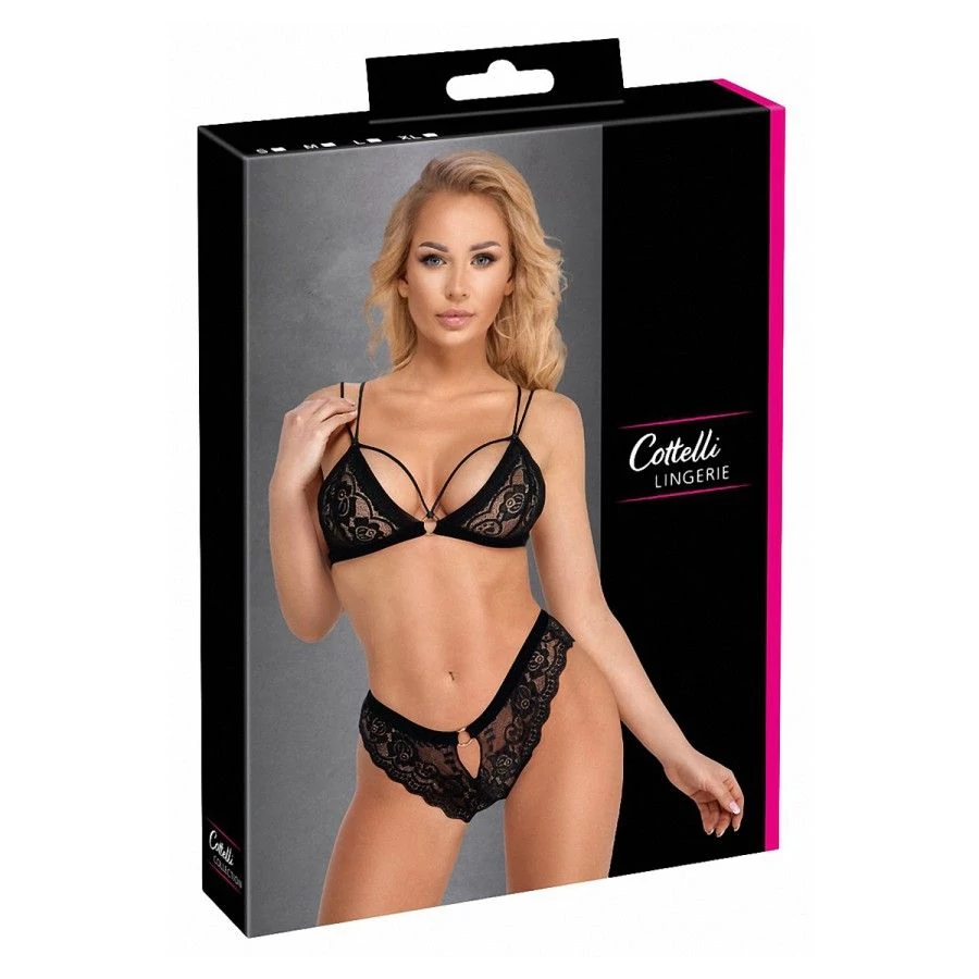 Ensemble coquin noir 2 pièces - Cottelli Lingerie